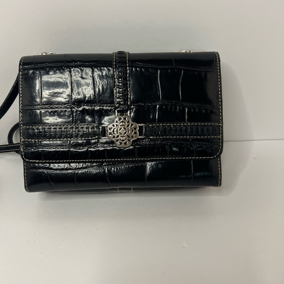 BRIGHTON WOMEN'S Small Cross Body organized Black pre owned - Picture 4 of 14